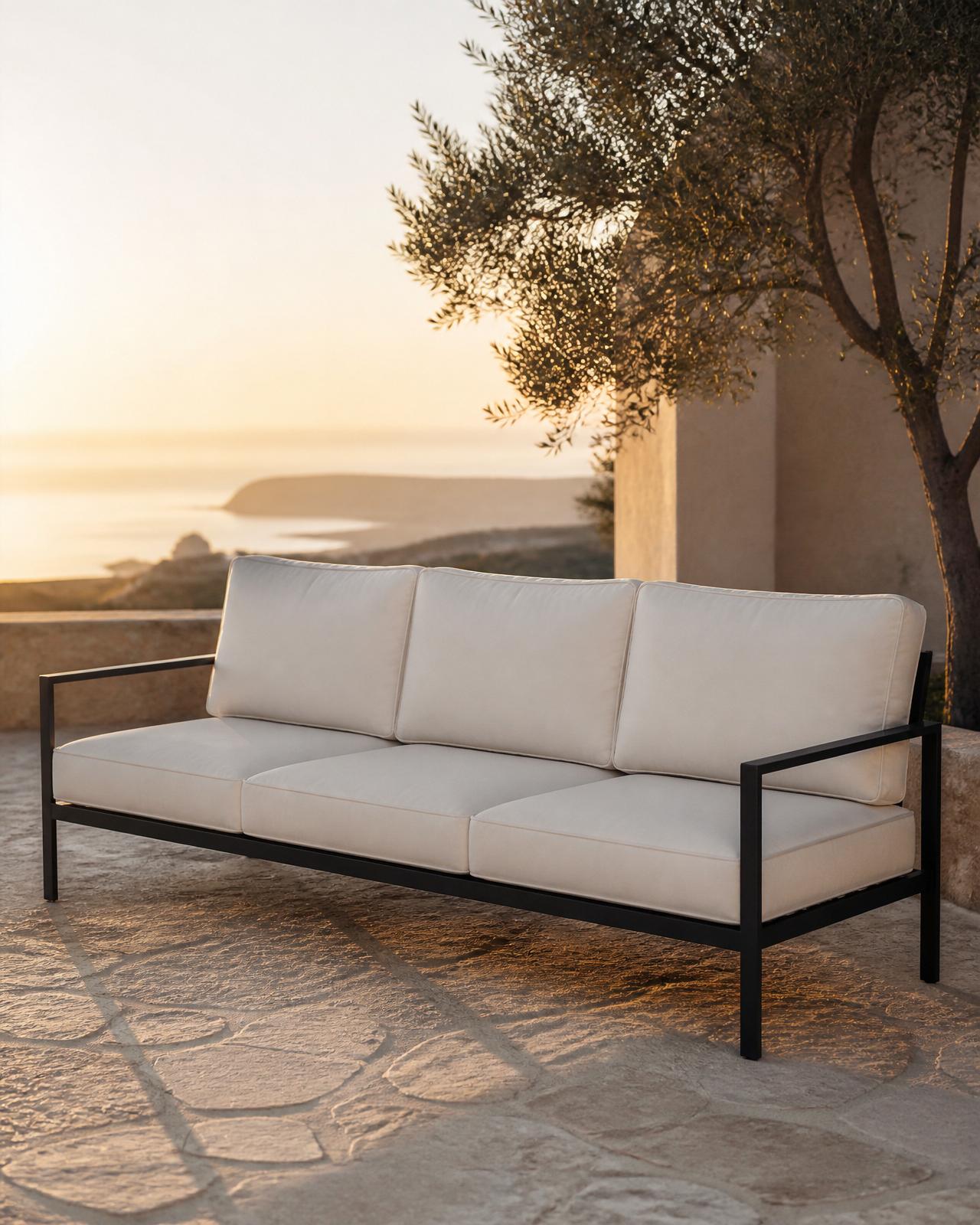 SOFÀ · 3P — long bench for wide rooms, base module of the modular system, continuous upholstery, no joins